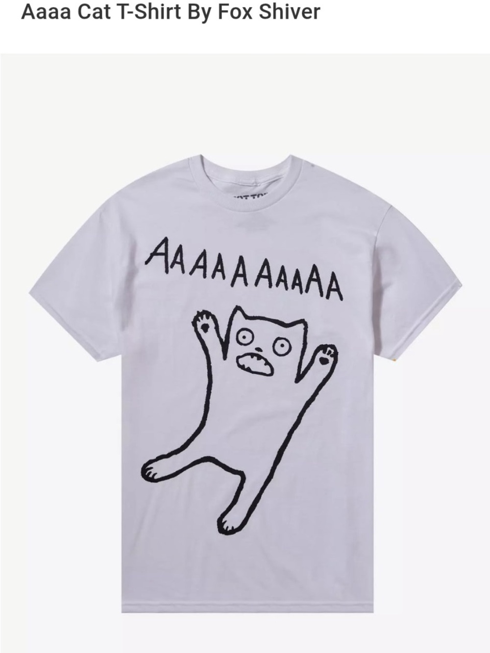 Aaaa Cat T-Shirt in Light Lavender by Fox Shiver
